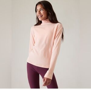 2 (Pink And Ivory) Athleta Girl Perfect Turtleneck NWOT